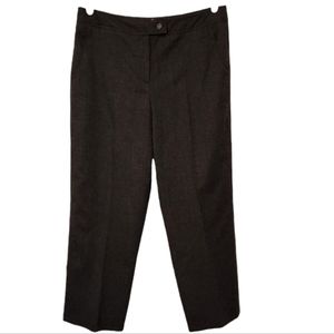 Harve Benard Lined Wool Pants - Black Tweed - Size 14P Tall